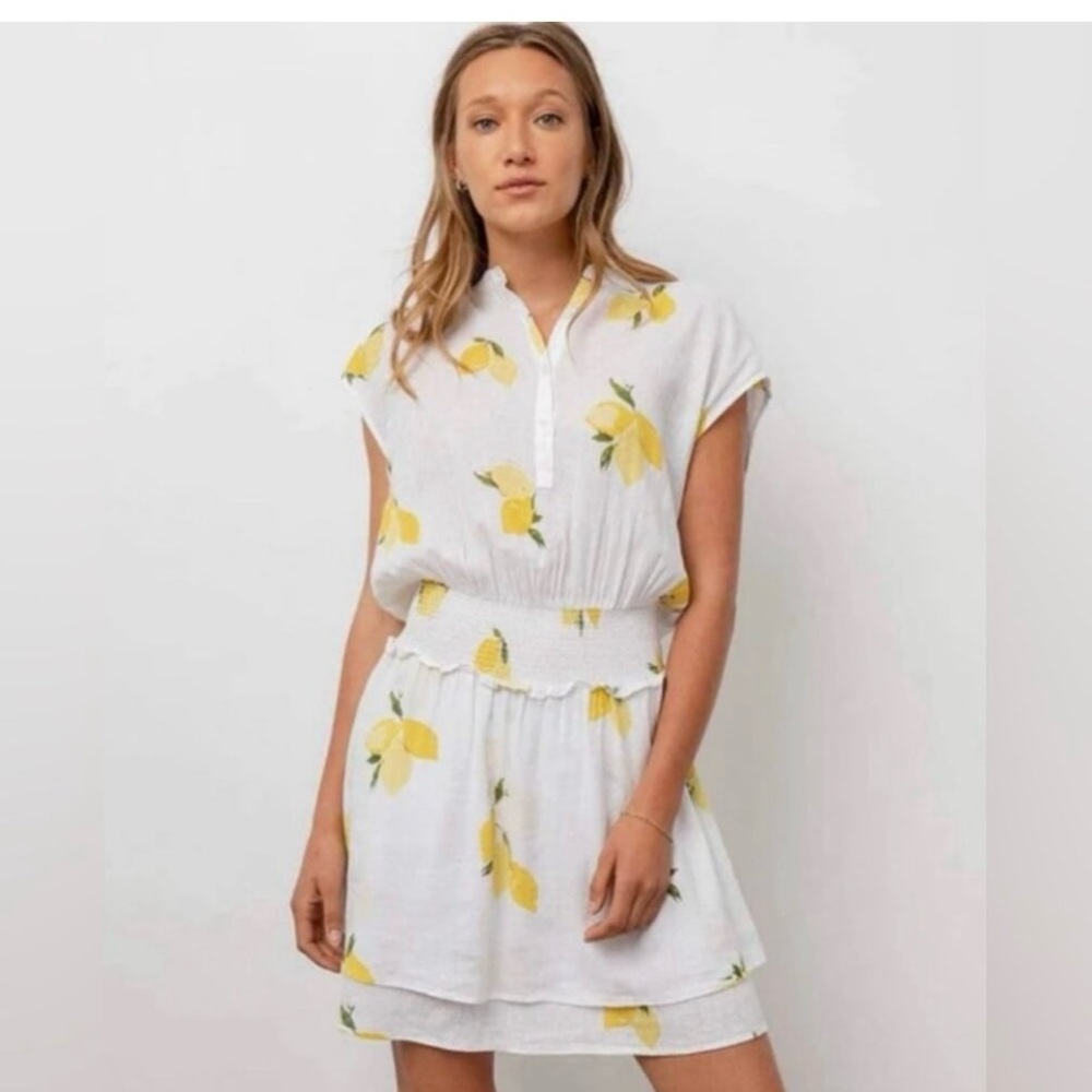 Rails White and Yellow Mini Dress